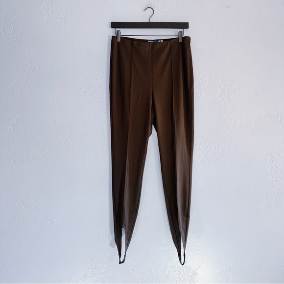 Polo Ralph Lauren Brown Stirrup Leggings Size Large - Picture 2 of 7